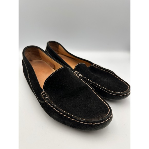M. Gemi The Felize Italian Black Suede Driving Moccasin Loafers $228 Luxury 43